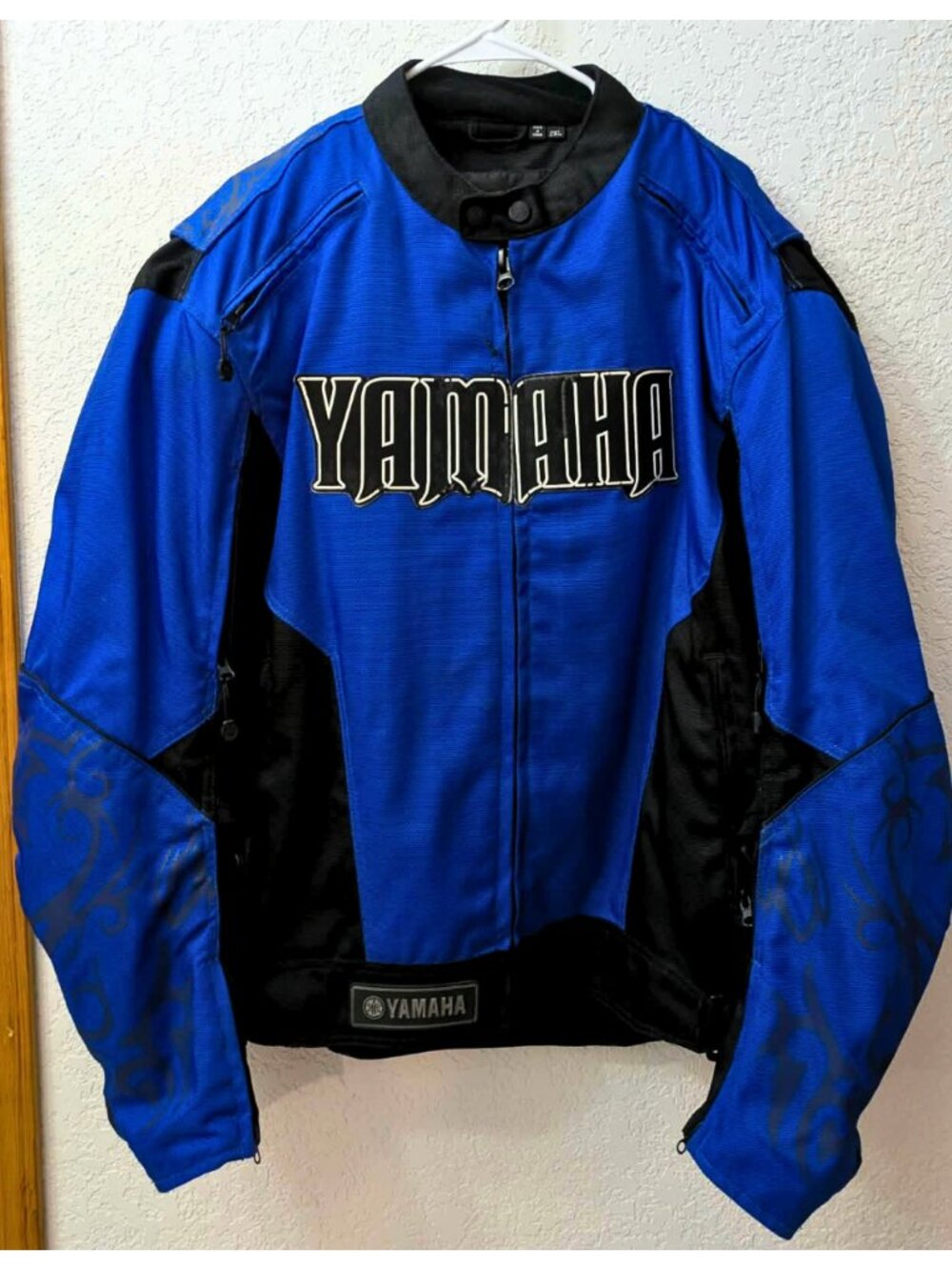 Yamaha Motorcycle Jacket 2XL Armored Textile Riding Gear Blue Black